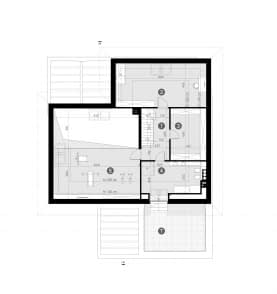 Rzut projektu HOMEKONCEPT 33 wariant 01 - Rzut poddasza