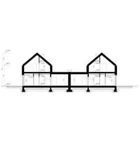 Rzut projektu HOMEKONCEPT 101 G1 B - Przekrój