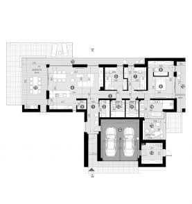 Rzut projektu HOMEKONCEPT 105 - Rzut parteru