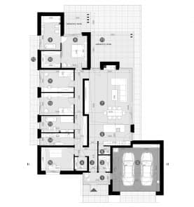 Rzut projektu HOMEKONCEPT 125 - Rzut parteru