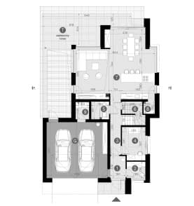 Rzut projektu HOMEKONCEPT 102 G2 - Rzut parteru