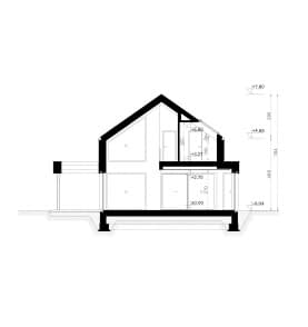 Rzut projektu HOMEKONCEPT 102 G2 - przekrój