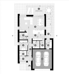 Rzut projektu HOMEKONCEPT 130 - Rzut parteru