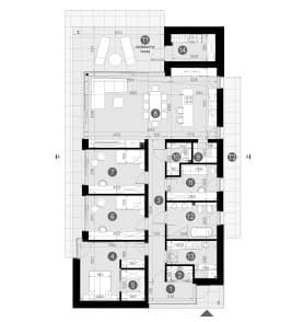 Rzut projektu HOMEKONCEPT 119 - Rzut parteru