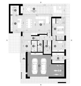 Rzut projektu HOMEKONCEPT 124 - Rzut parteru