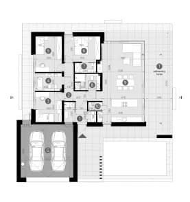 Rzut projektu HOMEKONCEPT 122 G2 - Rzut parteru