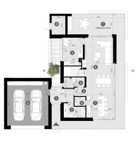 Rzut projektu HOMEKONCEPT 131 G2 - Rzut parteru