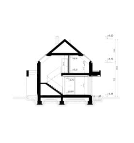 Rzut projektu HOMEKONCEPT 131 G2 - przekrój
