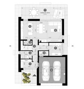 Rzut projektu HOMEKONCEPT 134 - Rzut parteru