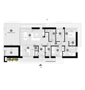 Rzut projektu HOMEKONCEPT 144 wariant 01 - Rzut parteru