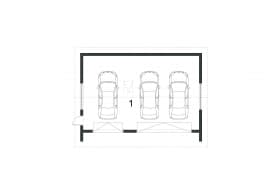 Rzut projektu BK-56 GARAŻ - Rzut