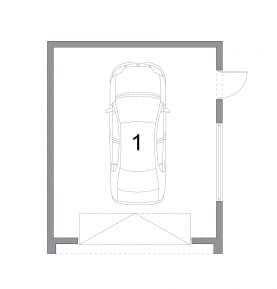 Rzut projektu BK-62 GARAŻ - Rzut