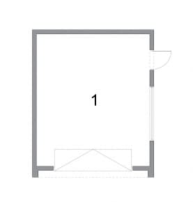 Rzut projektu BK-63 BUDYNEK GOSPODARCZY - Rzut