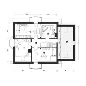 Rzut projektu Dom Dla Ciebie 1 w3 z garażem - Piętro