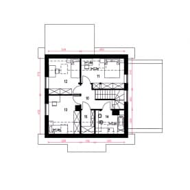 Rzut projektu Daktyl z garażem - Piętro