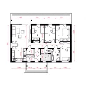 Rzut projektu Gąska III - Parter