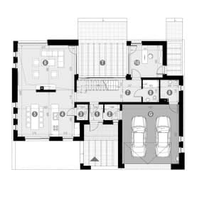 Rzut projektu HOMEKONCEPT 13 EN - Rzut parteru