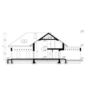 Rzut projektu HOMEKONCEPT 28 - przekrój