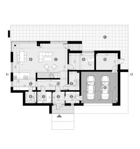 Rzut projektu HOMEKONCEPT 30 - Rzut parteru