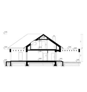 Rzut projektu HOMEKONCEPT 33 - przekrój