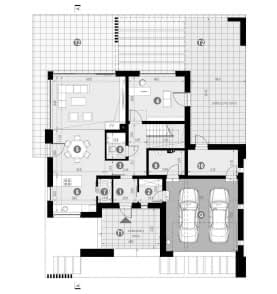 Rzut projektu HOMEKONCEPT 60 - Rzut parteru