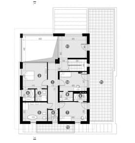 Rzut projektu HOMEKONCEPT 60 - rzut piętra