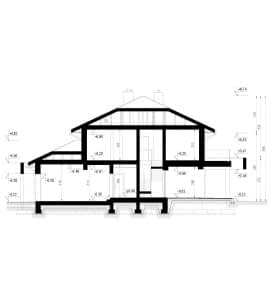Rzut projektu HOMEKONCEPT 64 - przekrój