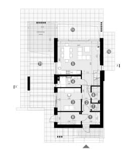 Rzut projektu HOMEKONCEPT 66 - Rzut parteru