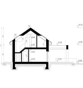 Rzut projektu HOMEKONCEPT 66 - przekrój