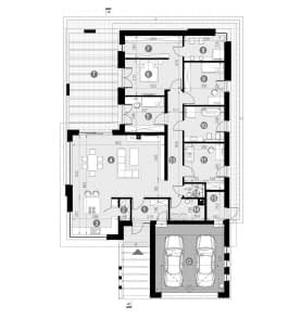 Rzut projektu HOMEKONCEPT 70 - Rzut parteru