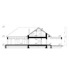 Rzut projektu HOMEKONCEPT 70 - przekrój