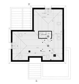 Rzut projektu HOMEKONCEPT 26 wariant 12 - Rzut poddasza