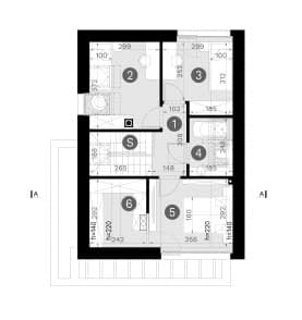 Rzut projektu HOMEKONCEPT 101 - Rzut poddasza