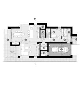 Rzut projektu HOMEKONCEPT 102 - Rzut parteru