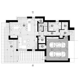 Rzut projektu HOMEKONCEPT 103 - Rzut parteru