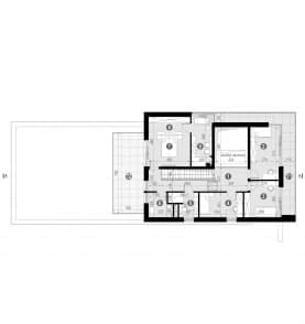 Rzut projektu HOMEKONCEPT 113 wariant 02 - Rzut piętra