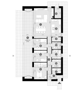 Rzut projektu HOMEKONCEPT 120 - Rzut parteru