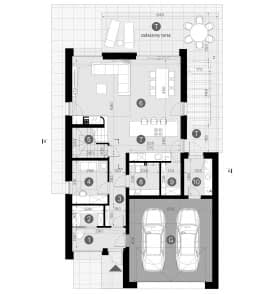 Rzut projektu HOMEKONCEPT 130 A - Rzut parteru