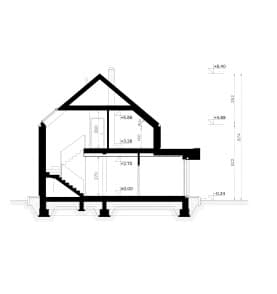 Rzut projektu HOMEKONCEPT 134 - przekrój