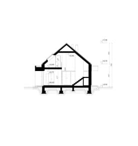 Rzut projektu HOMEKONCEPT 144 wariant 01 - przekrój