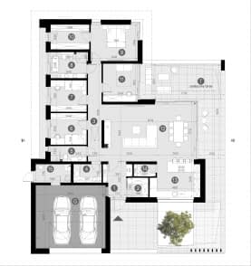 Rzut projektu HOMEKONCEPT 126 - Rzut parteru