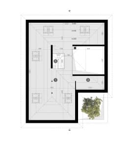 Rzut projektu HOMEKONCEPT 133 wariant 01 - Rzut poddasza do adaptacji