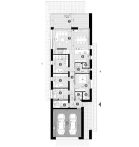 Rzut projektu HOMEKONCEPT 117 G2 wariant 03 - Rzut parteru