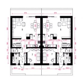 Rzut projektu Aria II B-BL2 - Parter