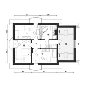 Rzut projektu Dom Dla Ciebie 1 z garażem - Piętro