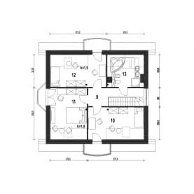 Rzut projektu Dom Dla Ciebie 1 w2 B - Piętro