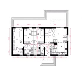 Rzut projektu Złota bez garażu - Parter