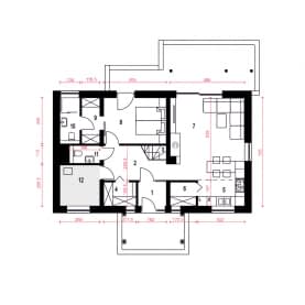 Rzut projektu Ziomek - Parter