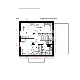 Rzut projektu Daktyl z wiatą - Piętro