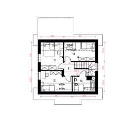 Rzut projektu Figa - Piętro